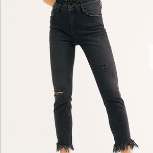 Free People Frayed Skinny Jeans